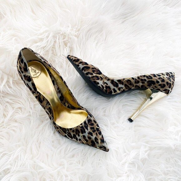 Baby Phat Leopard Print Gold Heels Vintage Y2K Customized 🎉HOST PICK 🎉 - Picture 12 of 12